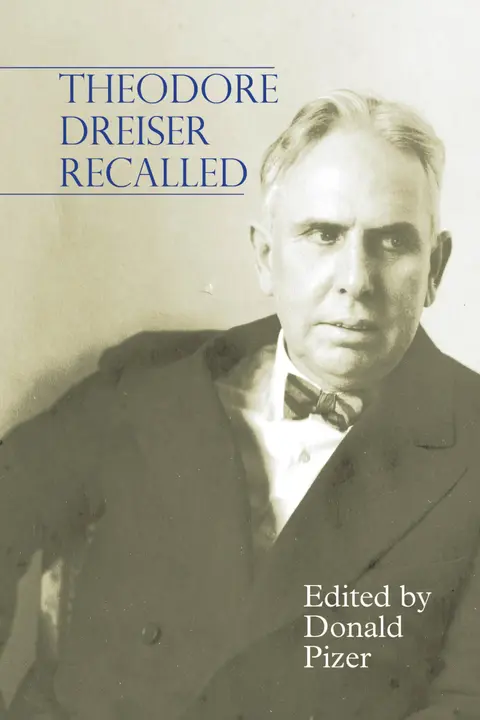 Cover of Theodore Dreiser Recalled