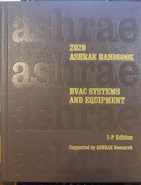 Cover of Ashrae Handbook 2020