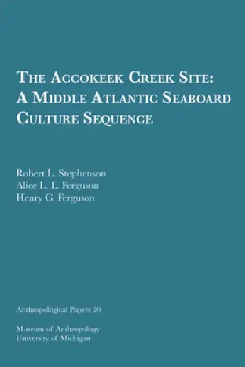 Cover of The Accokeek Creek Site