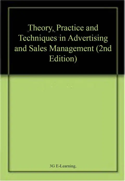 Cover of Theory, Practice and Techniques in Advertising and Sales Management