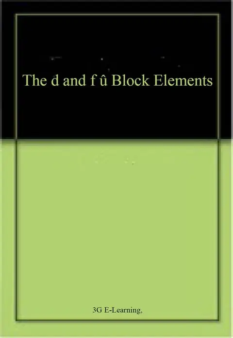 Cover of The d and f û Block Elements