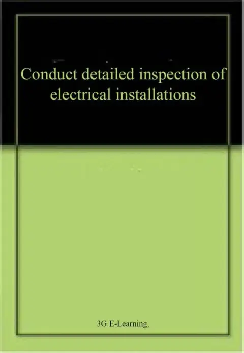 Cover of Conduct detailed inspection of electrical installations