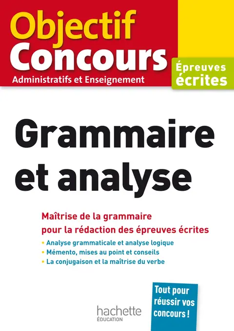 Cover of Objectif concours grammaire et analyse