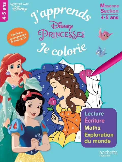 Cover of Les princesses j'apprends tout en coloriant ms