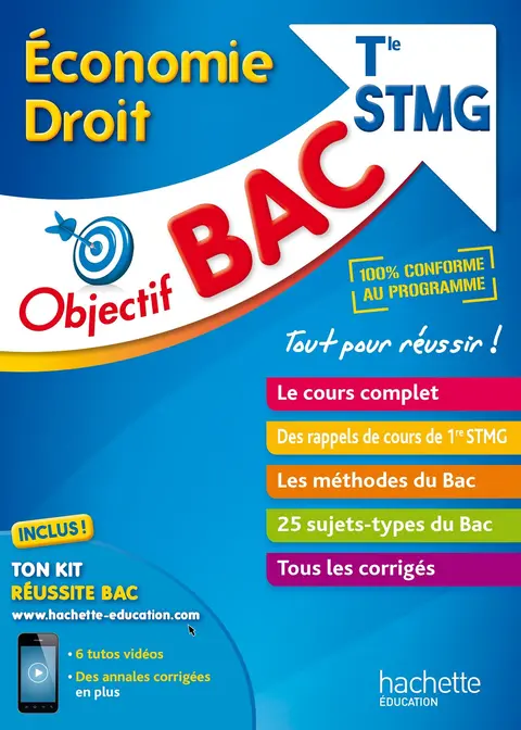 Cover of Objectif bac - économie-droit term stmg
