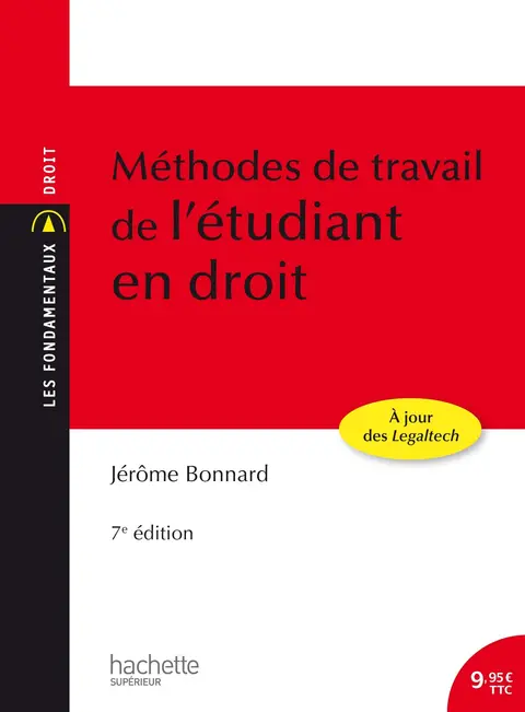 Cover of Methodes de travail de l'etudiant en droit