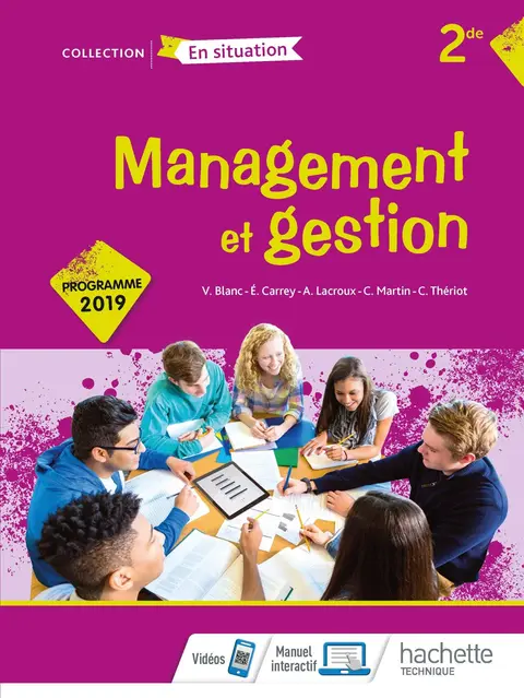Cover of Management et gestion option 2de - livre eleve - ed. 2019