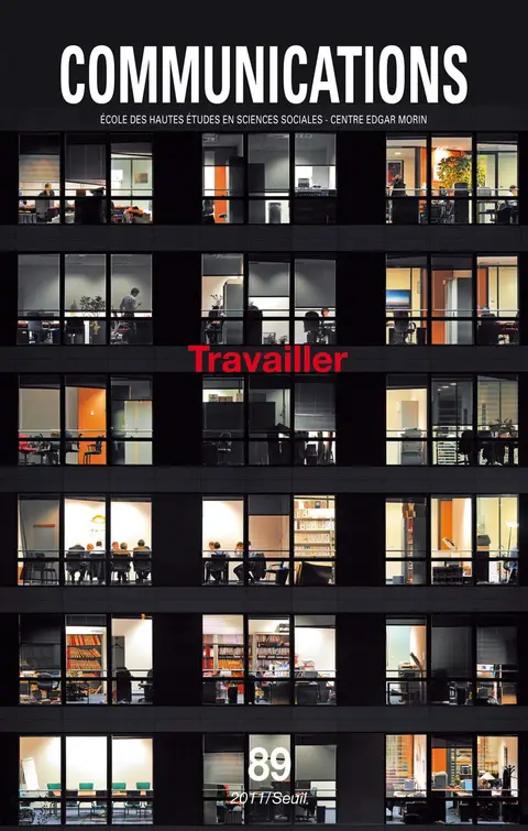 Cover of Communications, n 89. travailler - vol89