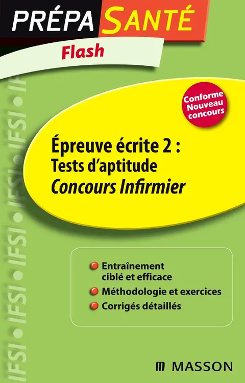 Cover of Flash epreuve ecrite 2 - tests d'aptitude concours infirmier