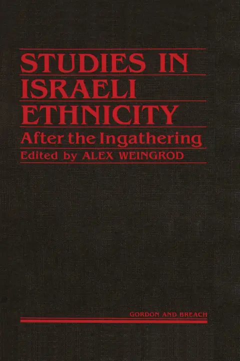 Cover of Studies Israeli Ethnicity