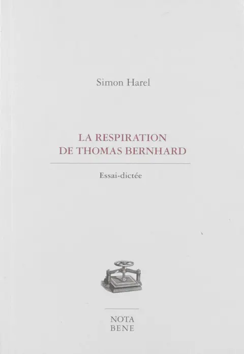 Cover of La respiration de thomas bernhard