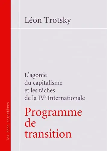 Cover of Programme de transition