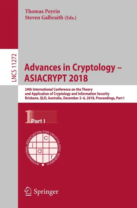 Cover of Advances in Cryptology – ASIACRYPT 2018
