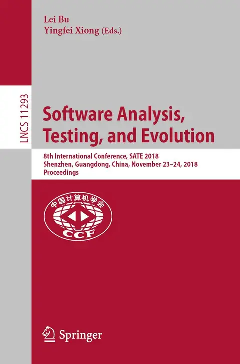 Cover of Software Analysis, Testing, and Evolution