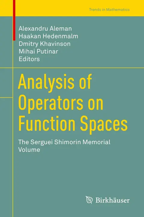 Cover of Analysis of Operators on Function Spaces