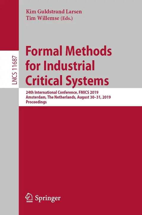 Cover of Formal Methods for Industrial Critical Systems