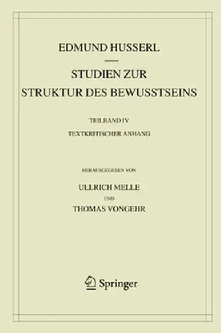 Cover of Studien Zur Struktur Des Bewusstseins