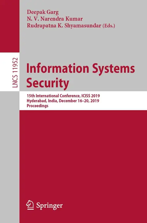 Cover of Information Systems Security