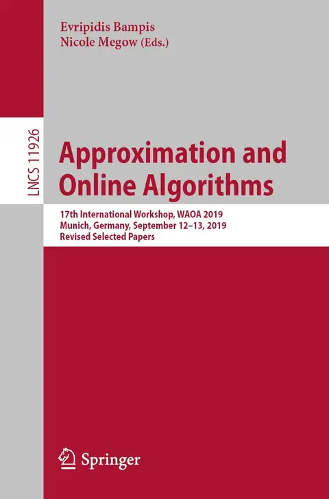 Cover of Approximation and Online Algorithms