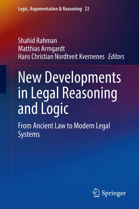 Cover of New Developments in Legal Reasoning and Logic