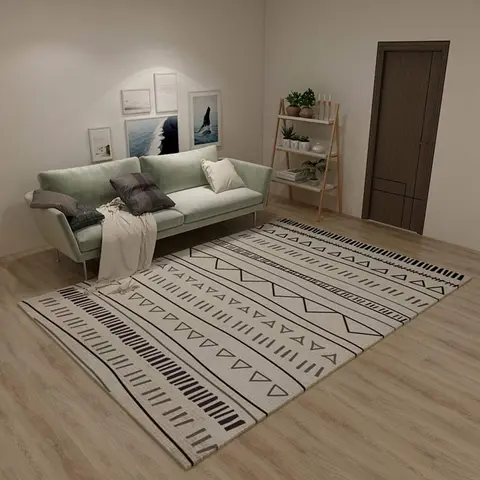 Cover of MOXIC Soft Geometric Living Room Area Rugs Rectangular Children Crawling Bedroom Rug Fleece Anti-Slip Carpets Morocco Modern Home Decor Mats Indoor Outdoor Runners Nursery 3.2' X 5.2'