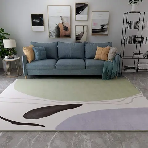 Cover of MOXIC Soft Abstract Art Living Room Area Rugs Rectangular Children Crawling Bedroom Rug Fleece Anti-Slip Carpets Nordic Modern Home Decor Mats Indoor Outdoor Runners Nursery 2.6' X 5.2'