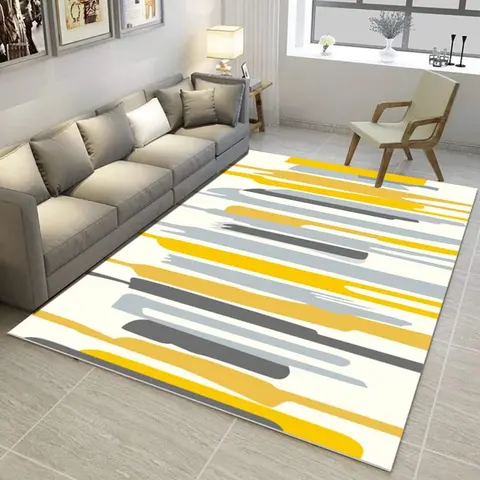 Cover of MOXIC Soft Geometric Living Room Area Rugs Rectangular Children Crawling Bedroom Rug Fleece Anti-Slip Fleece Carpets Modern Home Decor Mats Indoor Outdoor Runners Nursery 4' X 7'