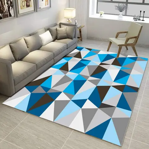 Cover of MOXIC Soft Geometric Living Room Area Rugs Rectangular Children Crawling Bedroom Rug Fleece Anti-Slip Fleece Carpets Modern Home Decor Mats Indoor Outdoor Runners Nursery 6.2' X 8'