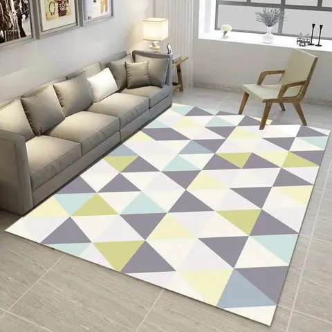 Cover of MOXIC Soft Geometric Living Room Area Rugs Rectangular Children Crawling Bedroom Rug Fleece Anti-Slip Fleece Carpets Modern Home Decor Mats Indoor Outdoor Runners Nursery 2.6' X 4'