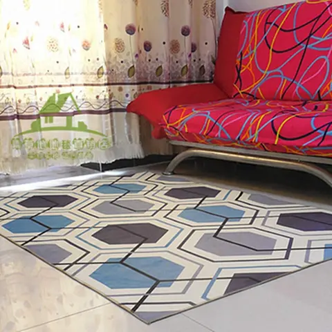 Cover of MOXIC Soft Geometric Living Room Area Rugs Rectangular Children Crawling Bedroom Rug Fleece Anti-Slip Fleece Carpets Modern Home Decor Mats Indoor Outdoor Runners Nursery 4' X 8'