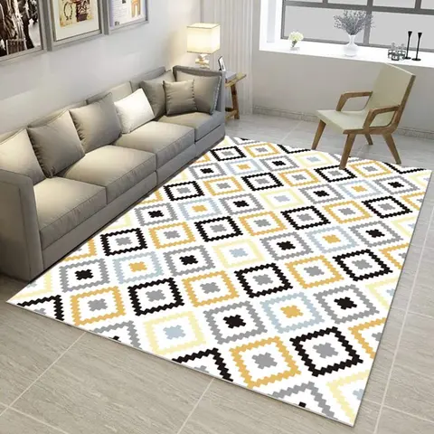 Cover of MOXIC Soft Geometric Living Room Area Rugs Rectangular Children Crawling Bedroom Rug Fleece Anti-Slip Fleece Carpets Modern Home Decor Mats Indoor Outdoor Runners Nursery 2.6' X 6.5'