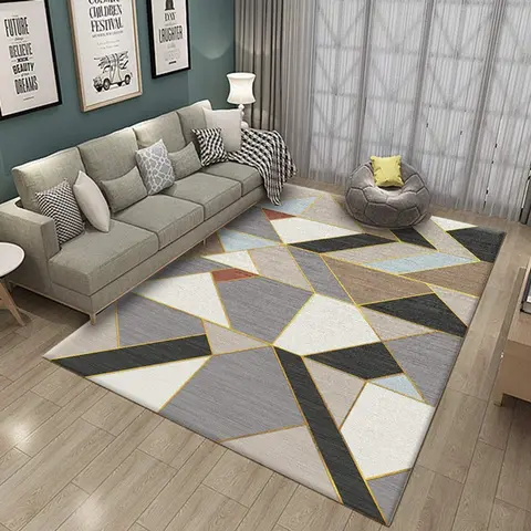 Cover of MOXIC Soft Geometric Living Room Area Rugs Rectangular Children Crawling Bedroom Rug Fleece Anti-Slip Carpets Modern Home Decor Mats Indoor Outdoor Runners Nursery 3.2' X 6.5'