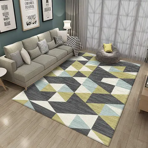 Cover of MOXIC Soft Geometric Living Room Area Rugs Rectangular Children Crawling Bedroom Rug Fleece Anti-Slip Carpets Modern Home Decor Mats Indoor Outdoor Runners Nursery 6.2' X 8'