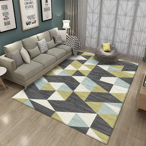 Cover of MOXIC Soft Geometric Living Room Area Rugs Rectangular Children Crawling Bedroom Rug Fleece Anti-Slip Carpets Modern Home Decor Mats Indoor Outdoor Runners Nursery 6.5' X 9.2'