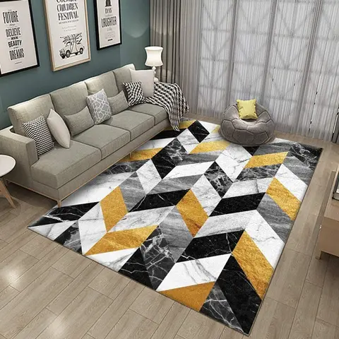 Cover of MOXIC Soft Geometric Living Room Area Rugs Rectangular Children Crawling Bedroom Rug Fleece Anti-Slip Carpets Modern Home Decor Mats Indoor Outdoor Runners Nursery 6' X 8'