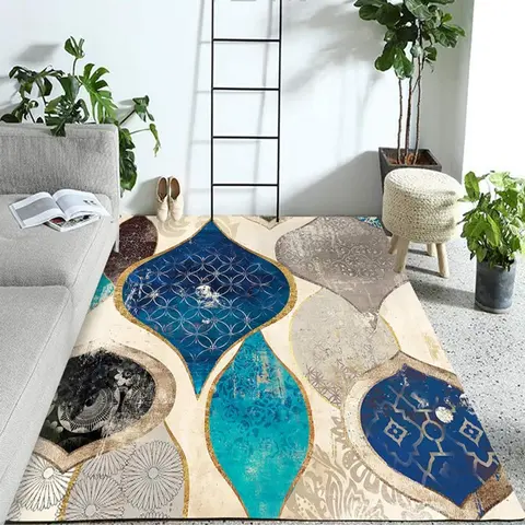 Cover of MOXIC Soft Luxury Abstract Art Living Room Area Rugs Rectangular Children Crawling Bedroom Rug Fleece Anti-Slip Carpets Nordic Modern Home Decor Mats Indoor Outdoor Runners Nursery 3' X 5'