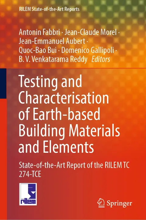 Cover of Testing and Characterisation of Earth-based Building Materials and Elements