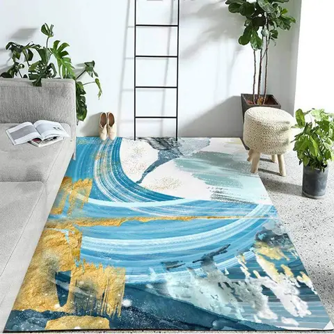 Cover of MOXIC Soft Luxury Abstract Art Living Room Area Rugs Rectangular Children Crawling Bedroom Rug Fleece Anti-Slip Carpets Nordic Modern Home Decor Mats Indoor Outdoor Runners Nursery 2' X 3'