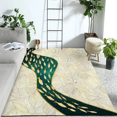 Cover of MOXIC Soft Luxury Abstract Art Living Room Area Rugs Rectangular Children Crawling Bedroom Rug Fleece Anti-Slip Carpets Nordic Modern Home Decor Mats Indoor Outdoor Runners Nursery 2.6' X 5.2'