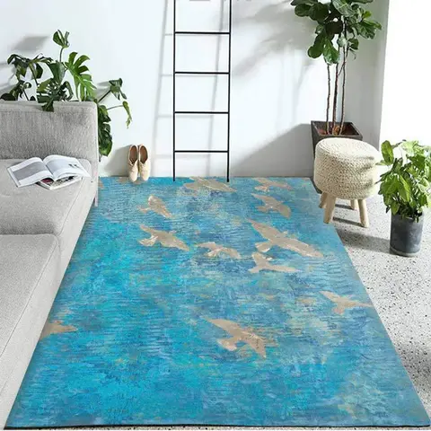 Cover of MOXIC Soft Luxury Abstract Art Living Room Area Rugs Rectangular Children Crawling Bedroom Rug Fleece Anti-Slip Carpets Nordic Modern Home Decor Mats Indoor Outdoor Runners Nursery 3' X 6'