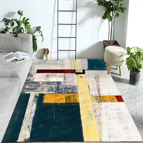 Cover of MOXIC Soft Luxury Abstract Art Living Room Area Rugs Rectangular Children Crawling Bedroom Rug Fleece Anti-Slip Carpets Nordic Modern Home Decor Mats Indoor Outdoor Runners Nursery 1.3' X 2'