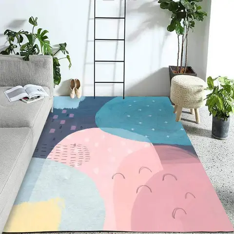 Cover of MOXIC Soft Luxury Abstract Art Living Room Area Rugs Rectangular Children Crawling Bedroom Rug Fleece Anti-Slip Carpets Nordic Modern Home Decor Mats Indoor Outdoor Runners Nursery 8' X 8'