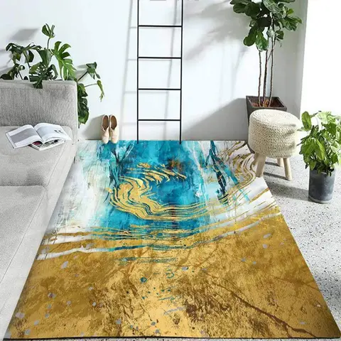 Cover of MOXIC Soft Luxury Abstract Art Living Room Area Rugs Rectangular Children Crawling Bedroom Rug Fleece Anti-Slip Carpets Nordic Modern Home Decor Mats Indoor Outdoor Runners Nursery 1.3' X 2'