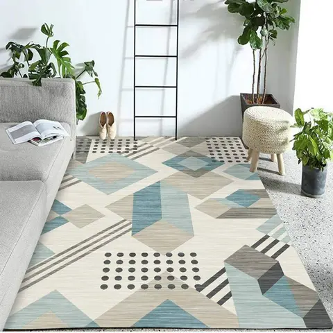 Cover of MOXIC Soft Geometric Living Room Area Rugs Rectangular Children Crawling Bedroom Rug Fleece Anti-Slip Carpets Nordic Modern Home Decor Mats Indoor Outdoor Runners Nursery 4.2' X 6.2'