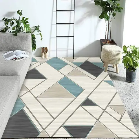 Cover of MOXIC Soft Geometric Living Room Area Rugs Rectangular Children Crawling Bedroom Rug Fleece Anti-Slip Carpets Nordic Modern Home Decor Mats Indoor Outdoor Runners Nursery 2' X 7'
