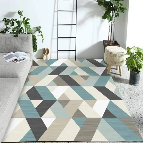 Cover of MOXIC Soft Geometric Living Room Area Rugs Rectangular Children Crawling Bedroom Rug Fleece Anti-Slip Carpets Nordic Modern Home Decor Mats Indoor Outdoor Runners Nursery 3.2' X 6.5'