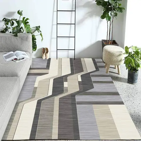 Cover of MOXIC Soft Geometric Living Room Area Rugs Rectangular Children Crawling Bedroom Rug Fleece Anti-Slip Carpets Nordic Modern Home Decor Mats Indoor Outdoor Runners Nursery 2' X 9'