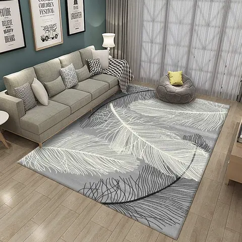 Cover of MOXIC Soft Abstract Art Living Room Area Rugs Rectangular Children Crawling Bedroom Rug Fleece Anti-Slip Carpets Nordic Feather Modern Home Decor Mats Indoor Outdoor Runners Nursery 2.6' X 5.2'
