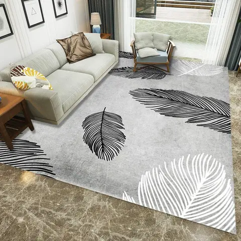 Cover of MOXIC Soft Abstract Art Living Room Area Rugs Rectangular Children Crawling Bedroom Rug Fleece Anti-Slip Carpets Nordic Feather Modern Home Decor Mats Indoor Outdoor Runners Nursery 2' X 8'