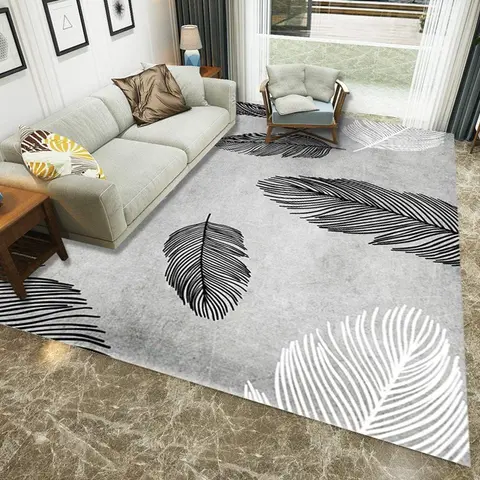 Cover of MOXIC Soft Abstract Art Living Room Area Rugs Rectangular Children Crawling Bedroom Rug Fleece Anti-Slip Carpets Nordic Feather Modern Home Decor Mats Indoor Outdoor Runners Nursery 4' X 5.2'